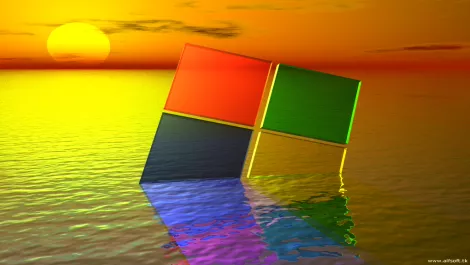3d windows xp sunset