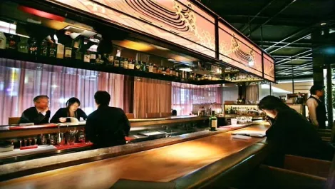 Roppongi wine bar counter