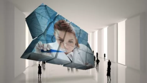 Scientist printing 3d