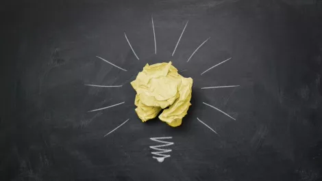 Lightbulb blackboard