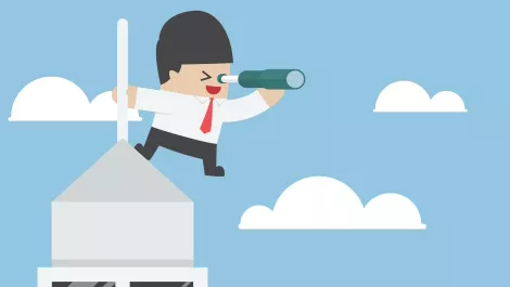 Businessman searching