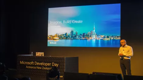 Satya nadella at microsoft nz developer day