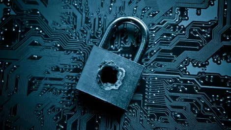 Padlock shot through