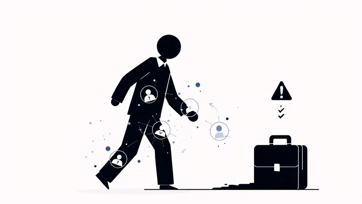 Human silhouette personal data icons briefcase warning privacy job recruitment nz au