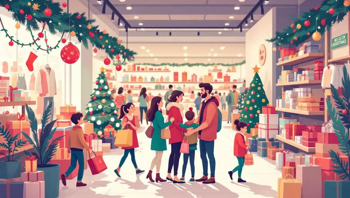 Australian families shopping christmas decorations black friday festive retail