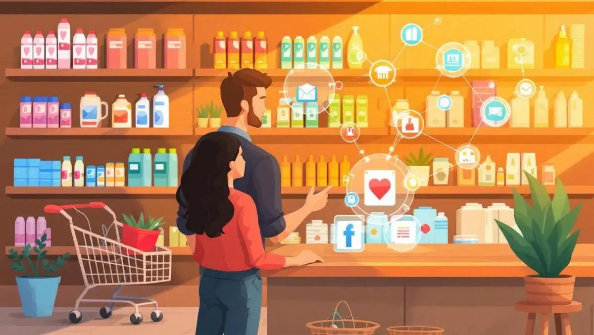 Ai automating tasks in australian retail store employee computer data icons