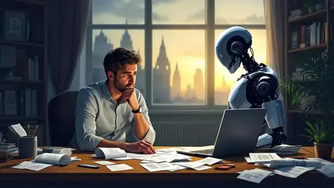 Worried uk shop owner london office risky ai tax advice scene