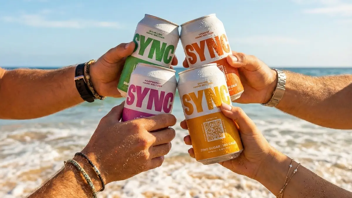 Sync core cheers at the beach