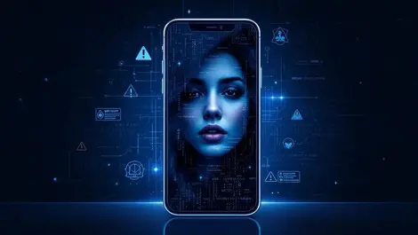 Uk ai regulation against sexual deepfakes smartphone warning