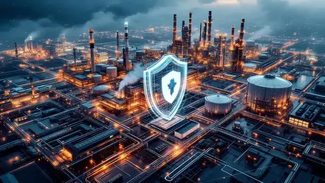 Secure industrial infrastructure network under protective shield