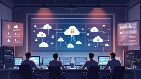 It operations war room cloud security dashboards servers team