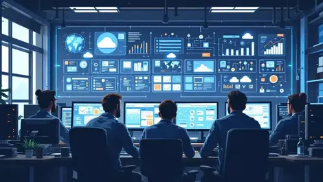 Enterprise it ops room linux infrastructure cloud dashboards