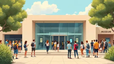 Modern australian museum entrance high ticket prices young adults