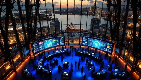 Sydney waterfront tech conference ai observability evening view