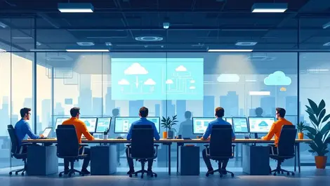 Australian financial it support team superannuation cloud ops room